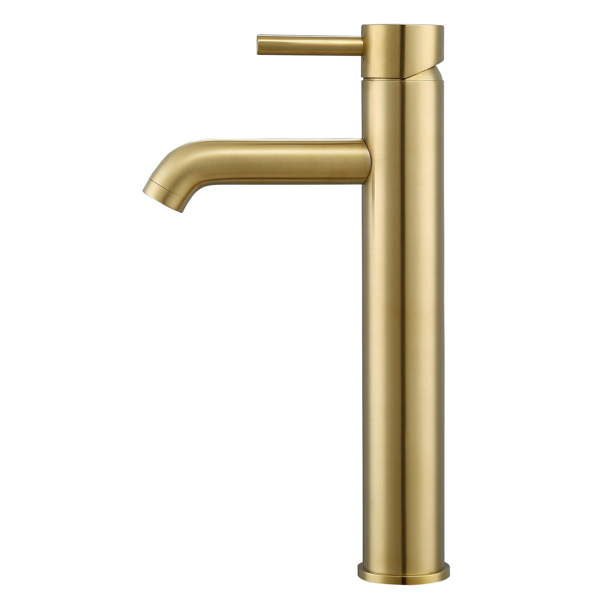 Ancona Argenta Single Hole Single-Handle Vessel Bathroom Faucet in Brushed Champagne Gold