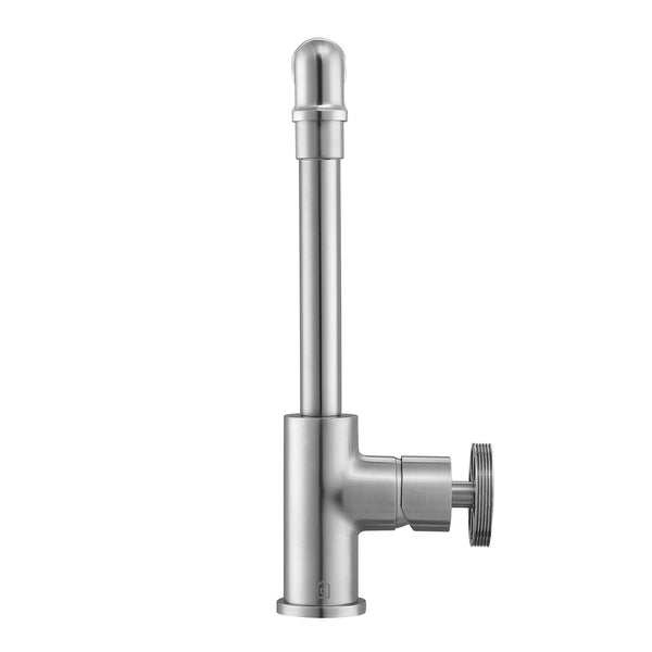 Ancona Urban Round Wheel Handle 1-Hole Bathroom Faucet in Brushed Nickel