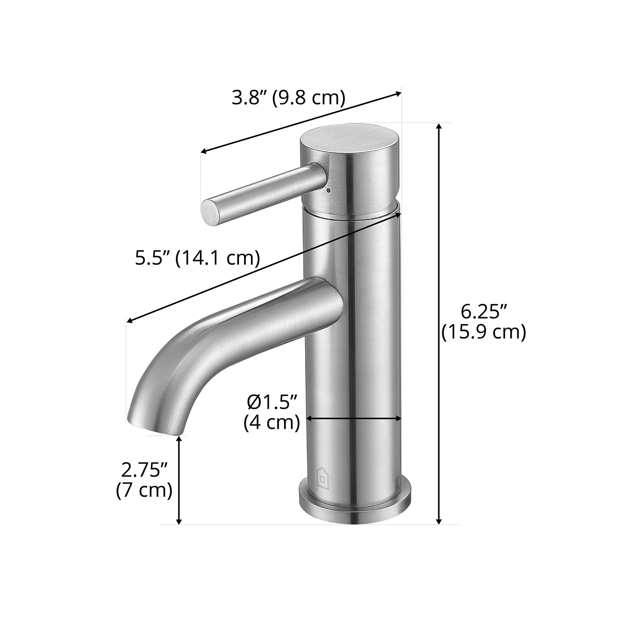 Valencia Series Single Lever Bathroom Faucet in Brushed Nickel