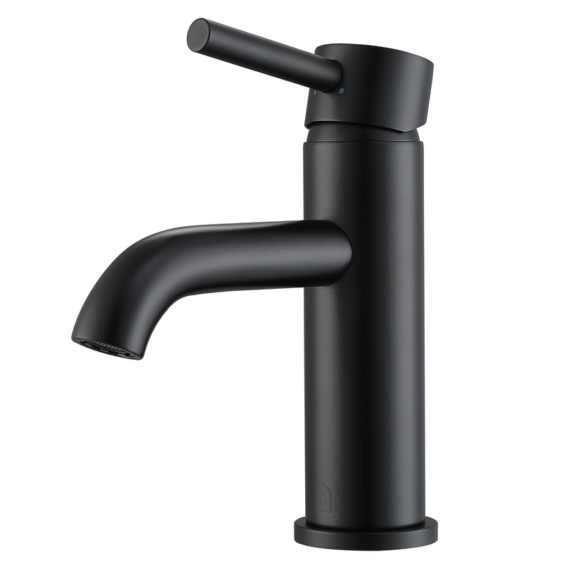 Valencia Series Single Lever Bathroom Faucet in Matte Black