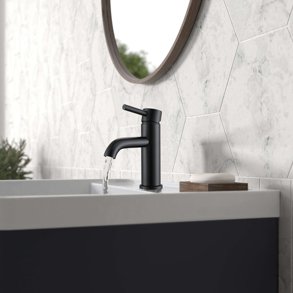 Robinet pour lavabo série Valencia en noir mat