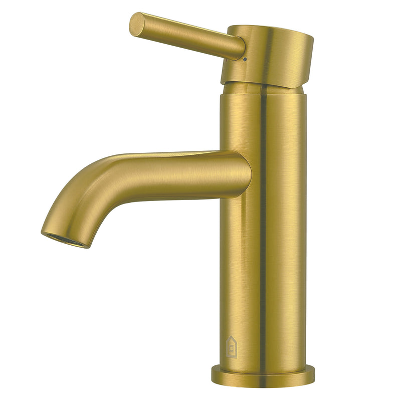 Valencia Series Single Lever Bathroom Faucet in Brushed Gold