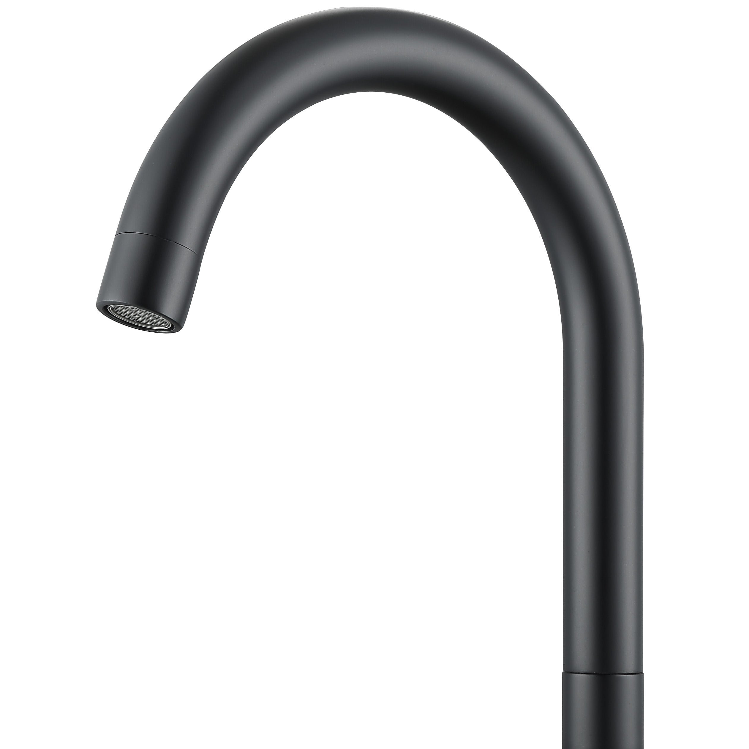 Ancona Ava Series Widespread Cross Handle Bathroom Faucet in Matte Black