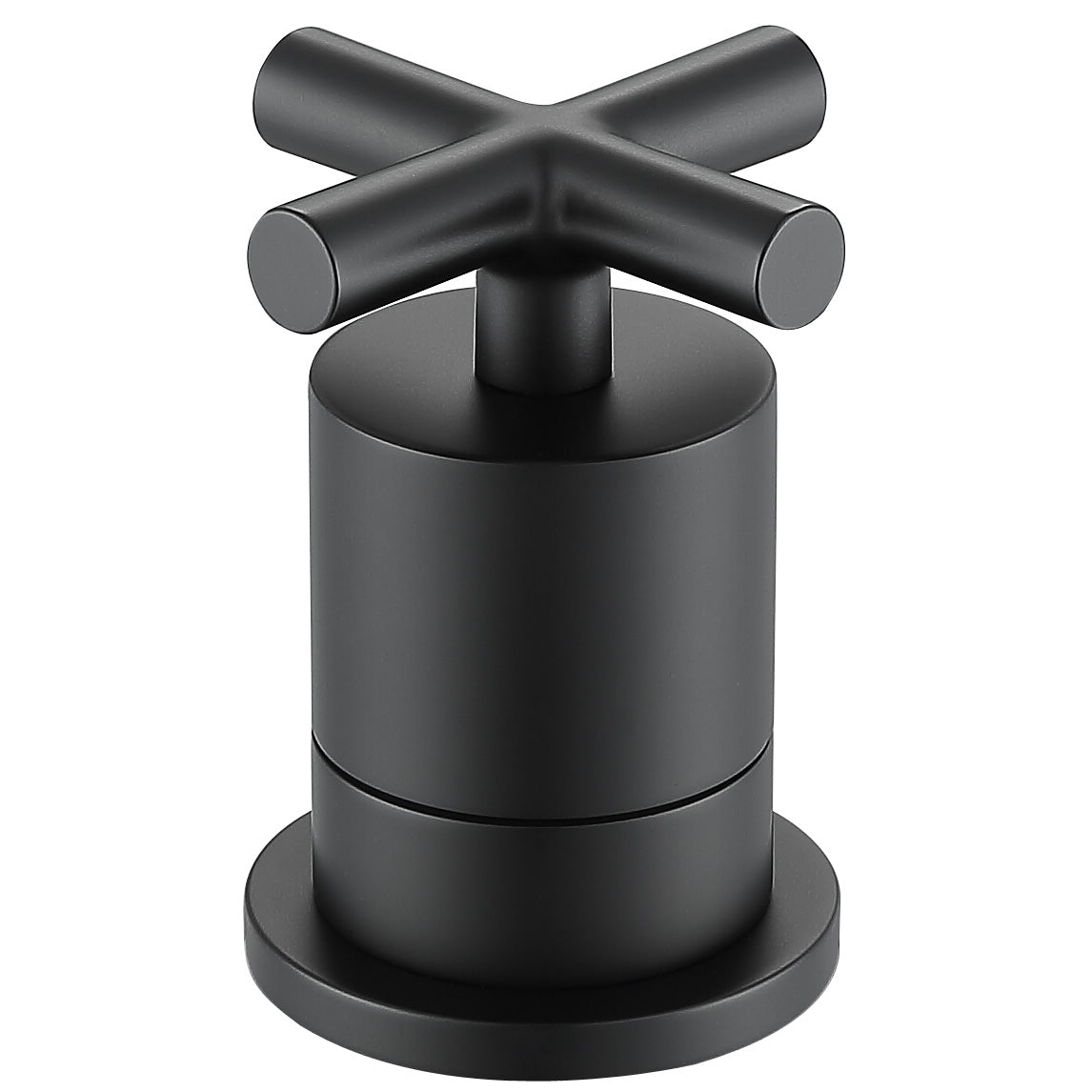 Ancona Ava Series Widespread Cross Handle Bathroom Faucet in Matte Black