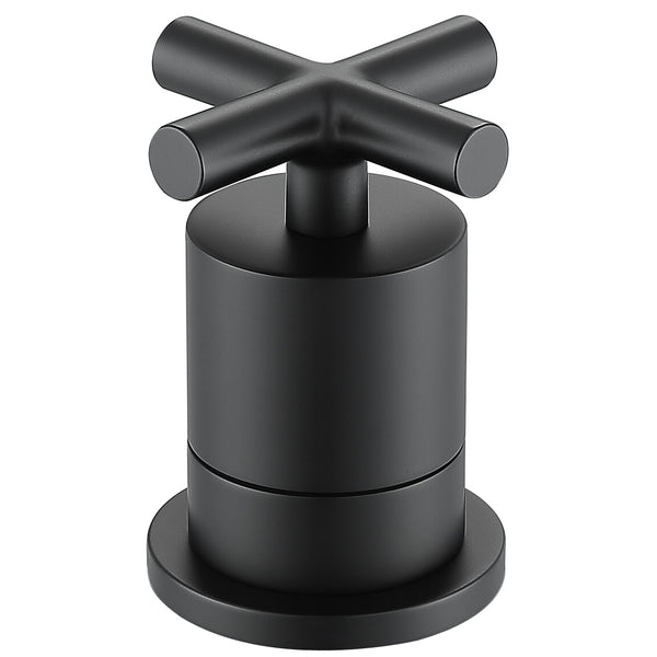 Ancona Ava Series Widespread Cross Handle Bathroom Faucet in Matte Black