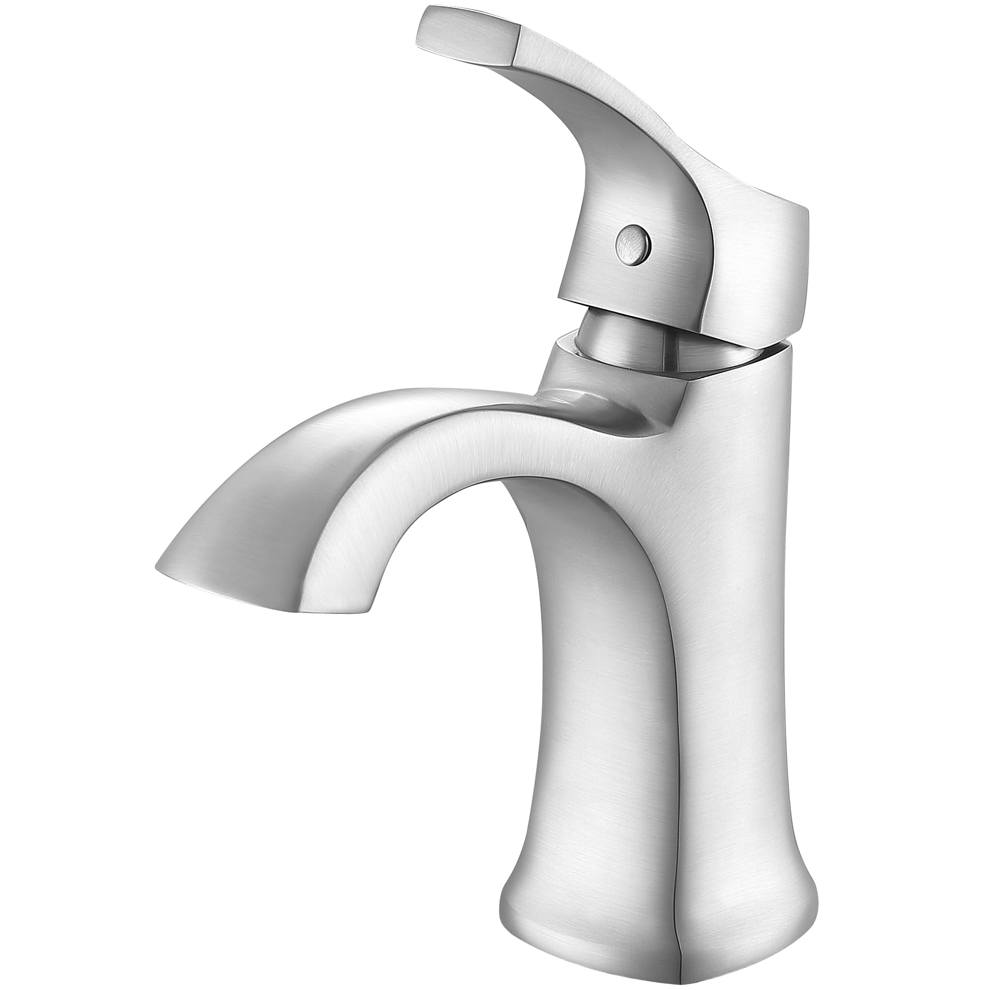 Ancona Morgan Single Lever 1-Hole Bathroom Faucet in Stainless Steel