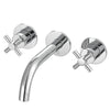 Ancona Prima Two Handle Wall Mounted Bathroom Faucet in Chrome