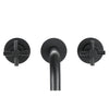 Ancona Prima Two Handle Wall Mounted Bathroom Faucet in Matte Black