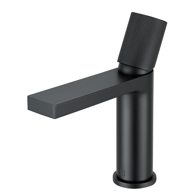 Ancona Isla Single Handle Bathroom Faucet in Matte Black