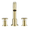 Ancona Industria Widespread Hexagonal Two-Handle 3-Hole Bathroom Faucet in Brushed Champagne Gold