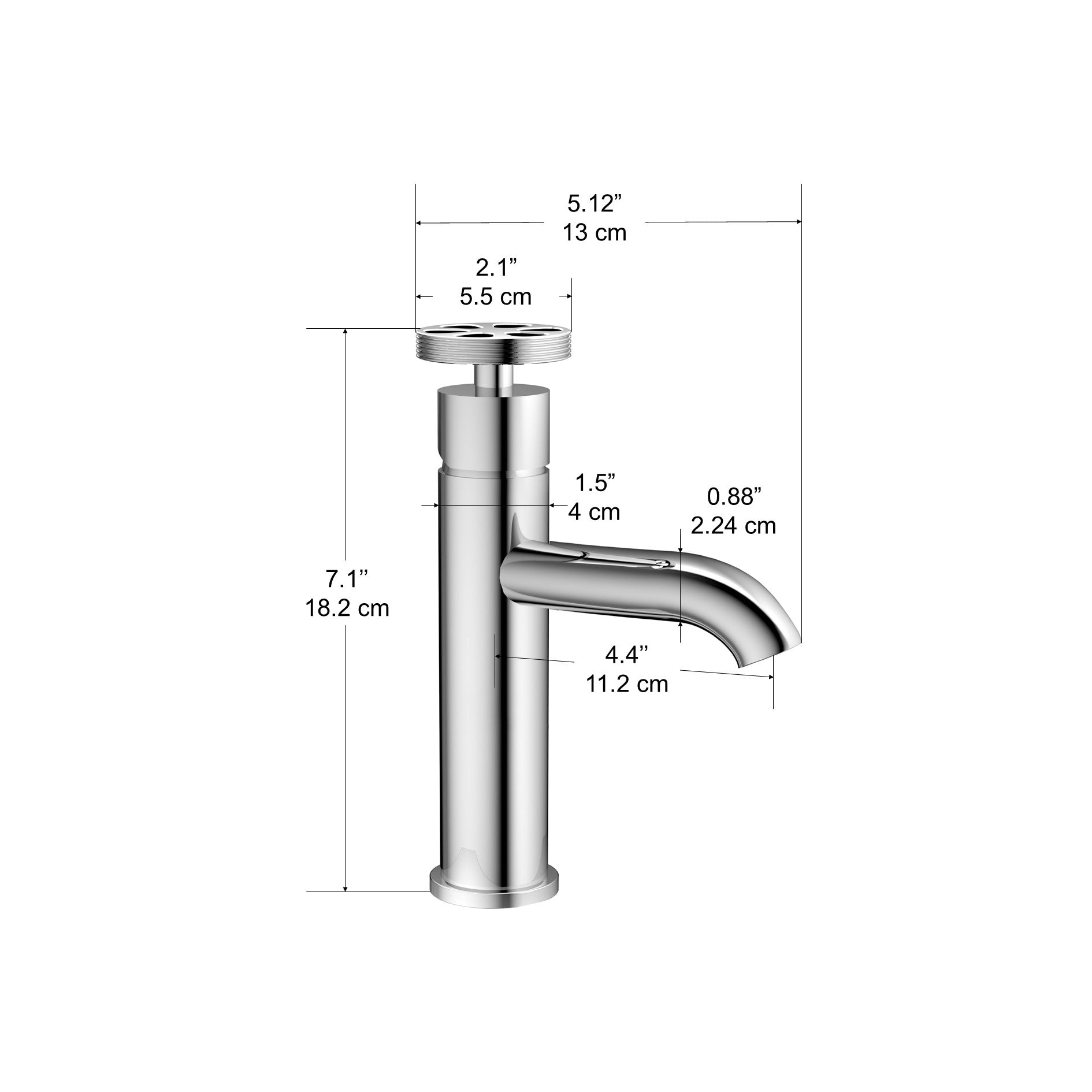 Ancona robinet de salle de bain monocommande de la gamme Nova en chrome