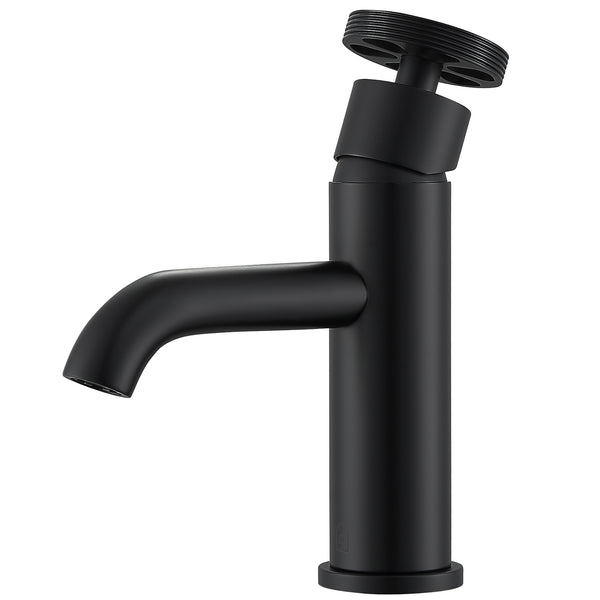 Ancona robinet de salle de bain monocommande de la gamme Nova en noir mat