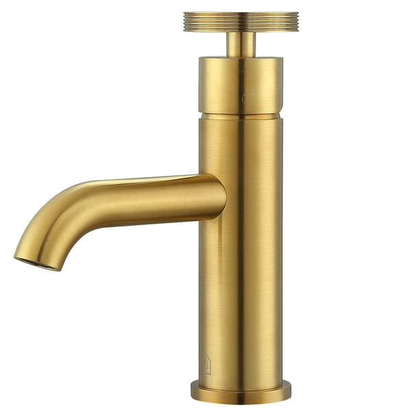 Ancona Nova Series Single Lever Bathroom Faucet in Brushed Titanium Gold