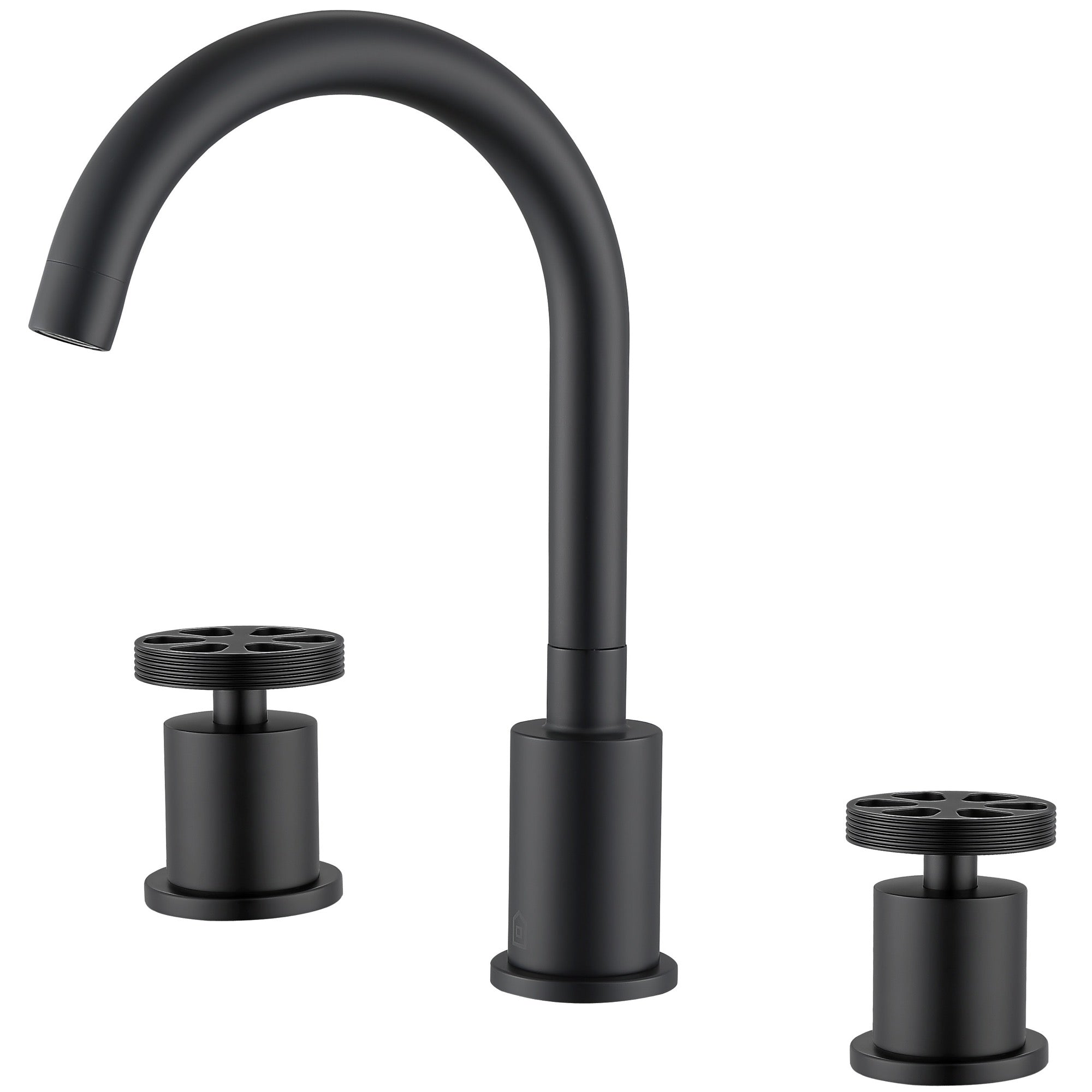 Ancona Nova Series Widespread Bathroom Faucet in Matte Black