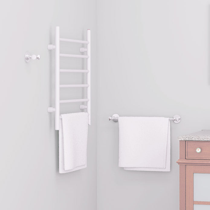 Ancona porte-serviettes chauffant électrique Comfort 6 à 6 barres en blanc