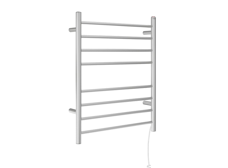 Prestige Dual 8-Bar Hardwired and Plug-in Towel Warmer in Brushed Stainless Steel