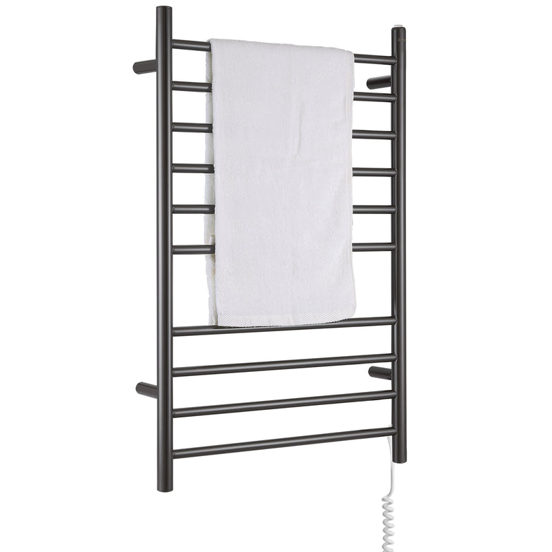 Ancona Novara Dual 10-Bar Hardwire and Plug-in Wall Mount Towel Warmer in Oil Rubbed Bronze