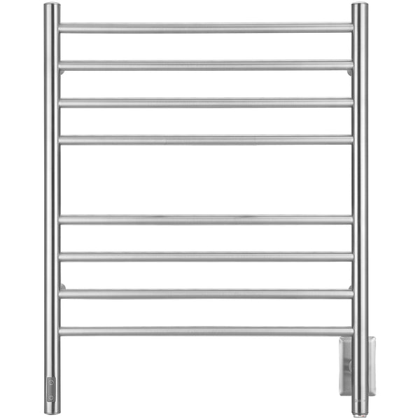 Prestige OBT 8-Bar Wall Mounted Towel Warmer with Integrated On-Board Timer in Brushed Stainless Steel