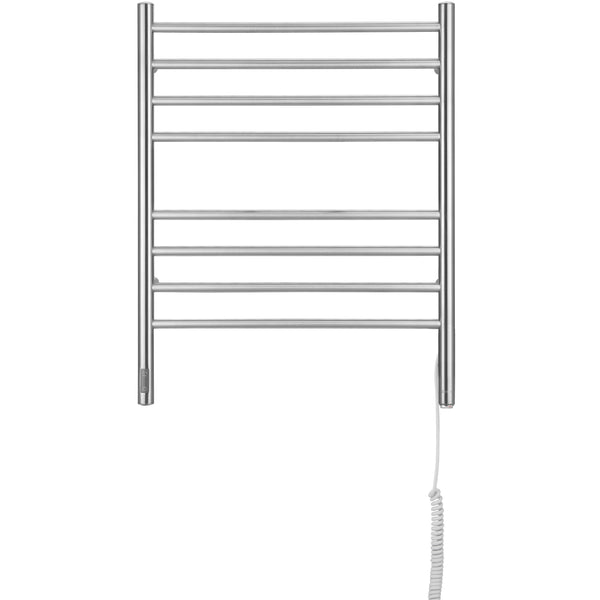 Prestige OBT 8-Bar Wall Mounted Towel Warmer with Integrated On-Board Timer in Brushed Stainless Steel