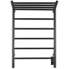 Miazzo 5-Bar Electric Wall Mount Plug-In and Hardwire Towel Warmer with Shelf in Matte Black