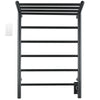 Ancona Miazzo 5-Bar Wall Mount Plug-In and Hardwire Towel Warmer with Shelf, and WiFi Timer in Matte Black