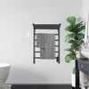 Ancona Miazzo 5-Bar Wall Mount Plug-In and Hardwire Towel Warmer with Shelf, and WiFi Timer in Matte Black