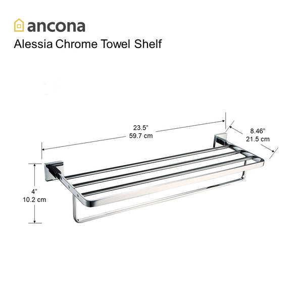 Alessia Chrome Towel Shelf