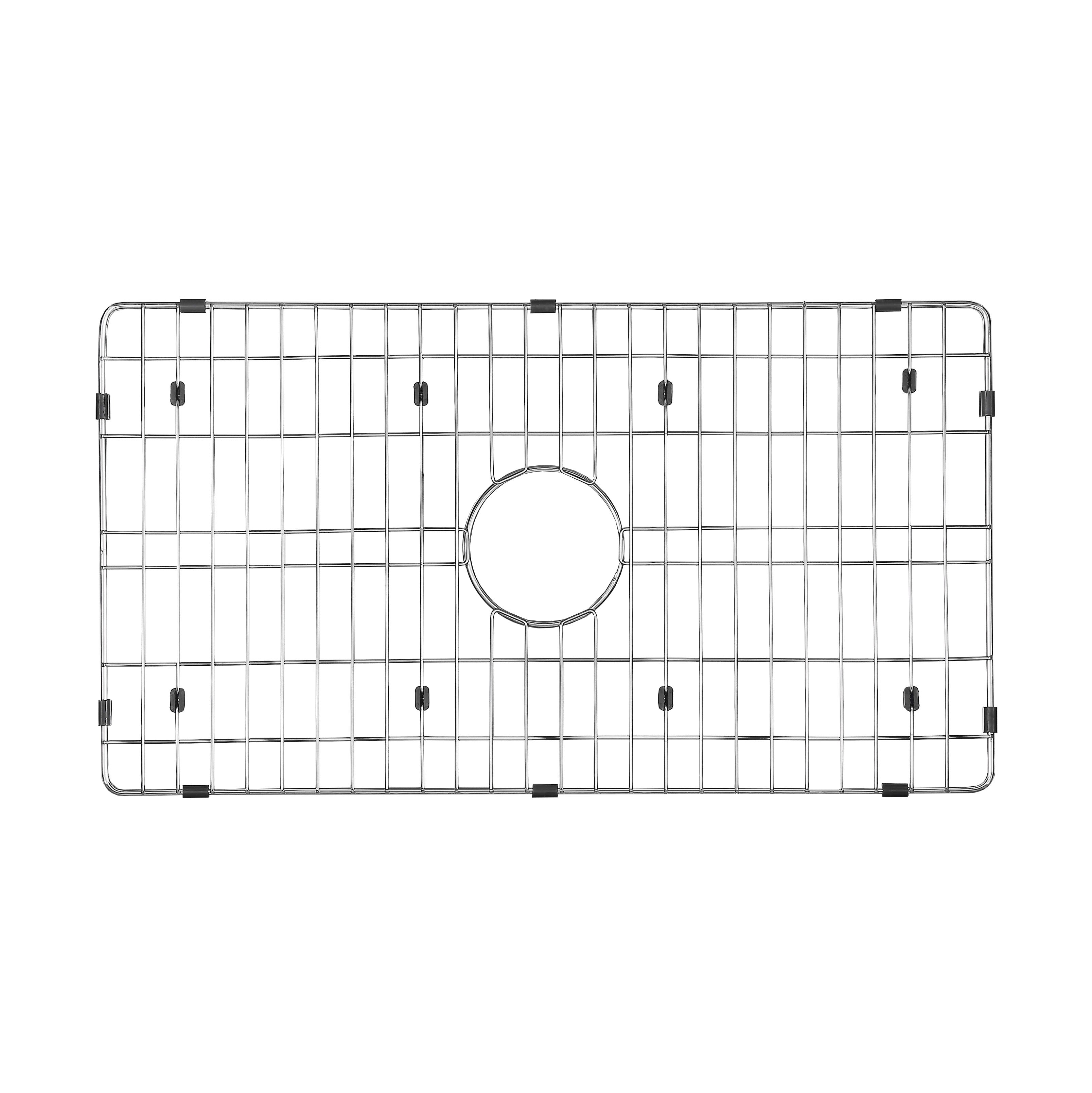 30-inch Sink Grid with Polished Chrome Finish, for Pure Stone Farmhouse Kitchen Sink