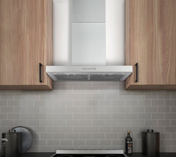 30 in. Convertible Wall-Mounted Rectangular Range Hood in Stainless St