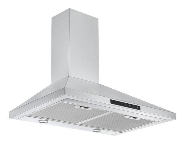 WTNL430 30 in. Wall Mount Pyramid Range Hood in Stainless Steel with Night Light Feature