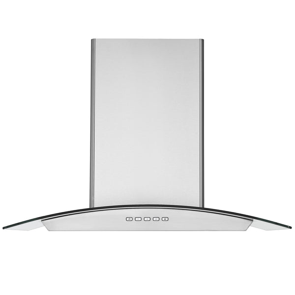 30 in. Convertible Wall-Mounted Glass Canopy Range Hood in Stainless S