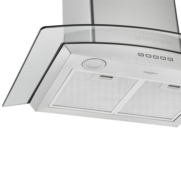 30 in. Convertible Wall-Mounted Glass Canopy Range Hood in Stainless Steel
