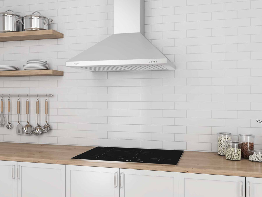 WPL430 30 in. Wall Mounted Pyramid Range Hood in Stainless Steel with