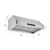30 in. Pro Series Undercabinet Range Hood in Stainless Steel with Night Light Feature
