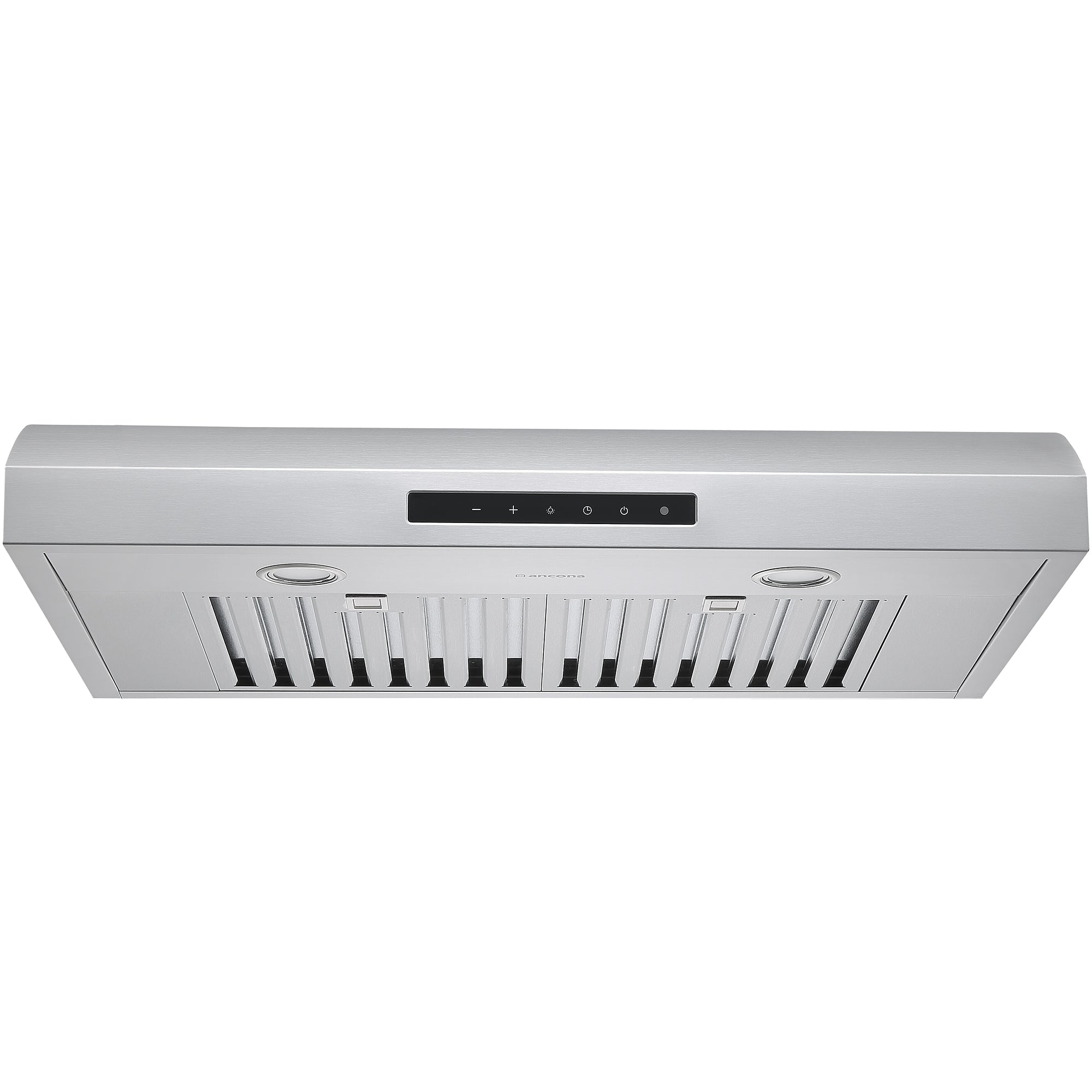 Ancona Slim 30″ 350 CFM Under-Cabinet Range Hood with Auto Night Light in Stainless Steel—AN-1275