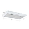 Ancona 30 in. Convertible Under Cabinet Range Hood in White
