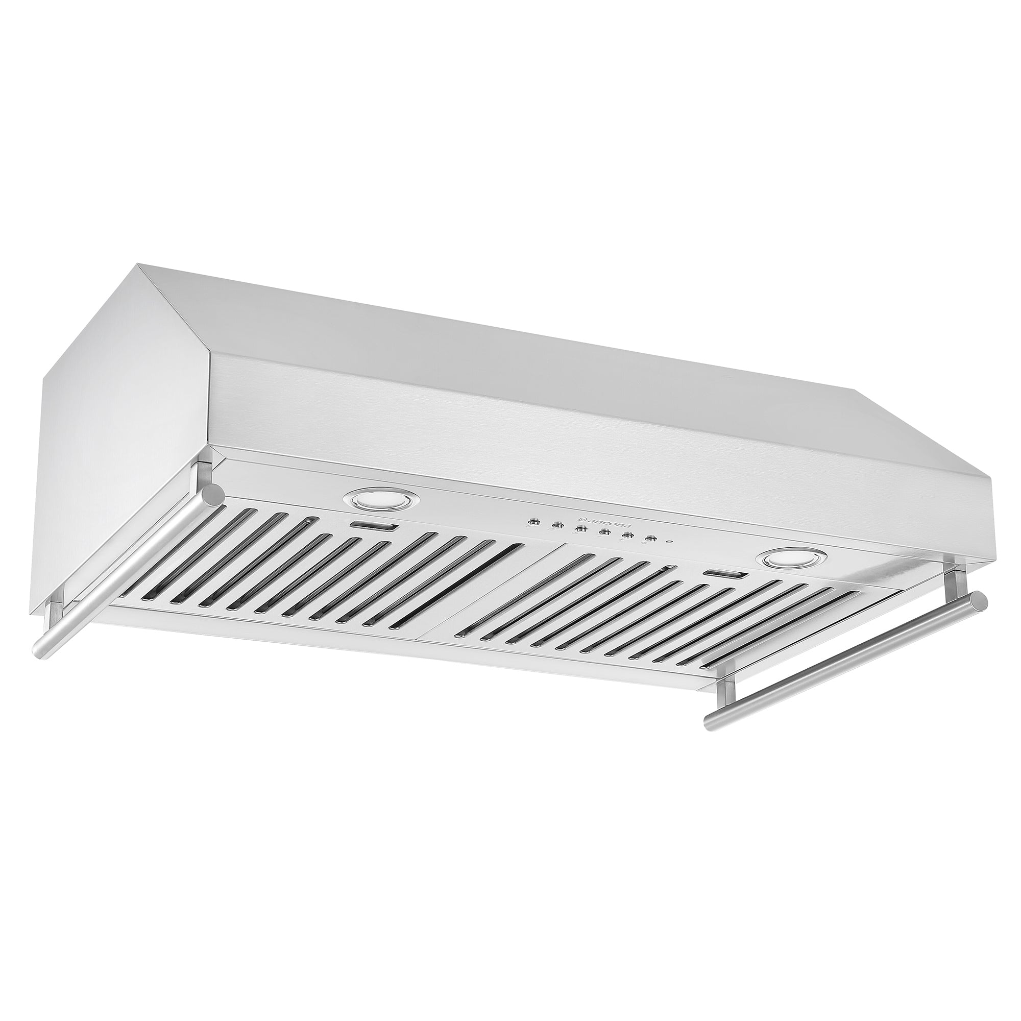 Ancona 30” 450 CFM Under Cabinet Range Hood with Auto Night Light and Utensil Bars in Stainless Steel