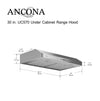UC570 30 in. Range Hood with LED Lights in Stainless Steel