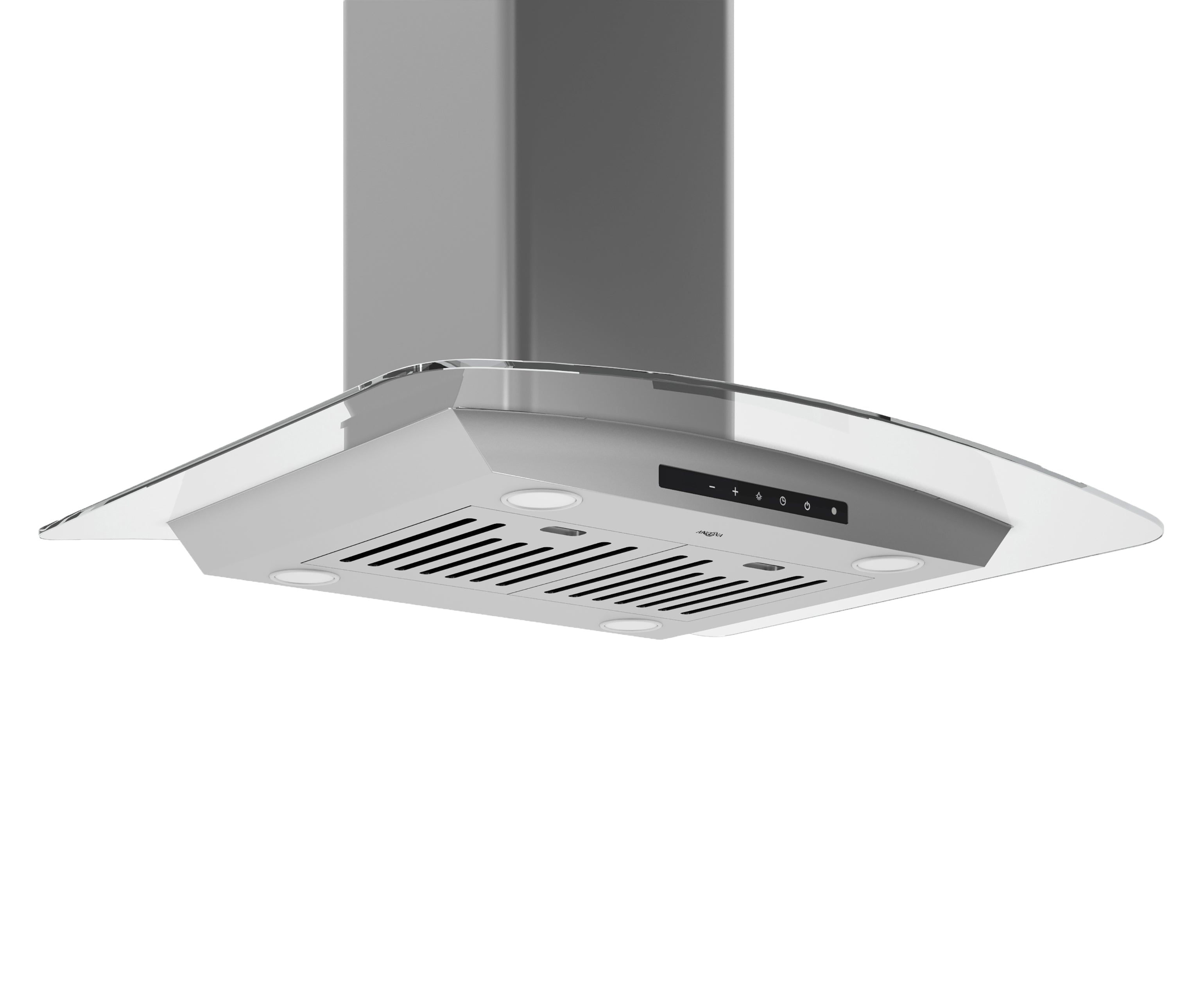 Noturna IG 30 in. Island Glass Range Hood in Stainless Steel with Night Light Feature