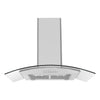 36-inch Convertible Island Glass Canopy Stainless steel