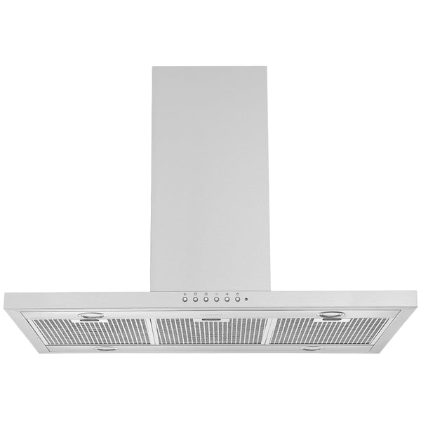 Ancona 36-inch Convertible Island Rectangular Style Range Hood in Stainless steel with Auto Night Light