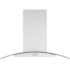 Ancona 36 in.  Convertible Island Mount Glass Canopy Range Hood in Stainless Steel