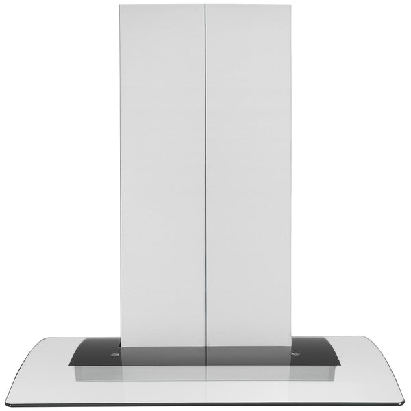 Ancona 36 in.  Convertible Island Mount Glass Canopy Range Hood in Stainless Steel
