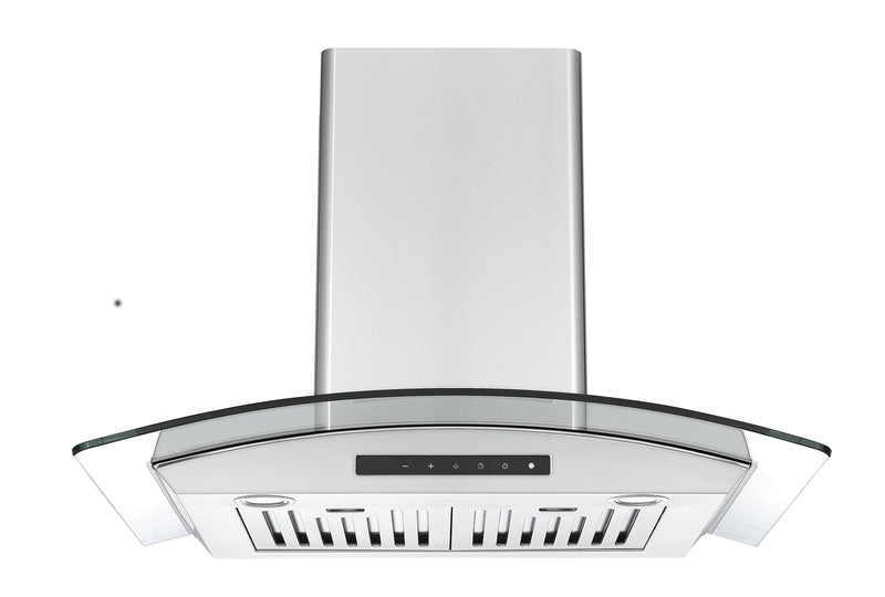GCL630 30 in. Wall Mount Glass Canopy Range Hood in Stainless Steel with Night Light Feature