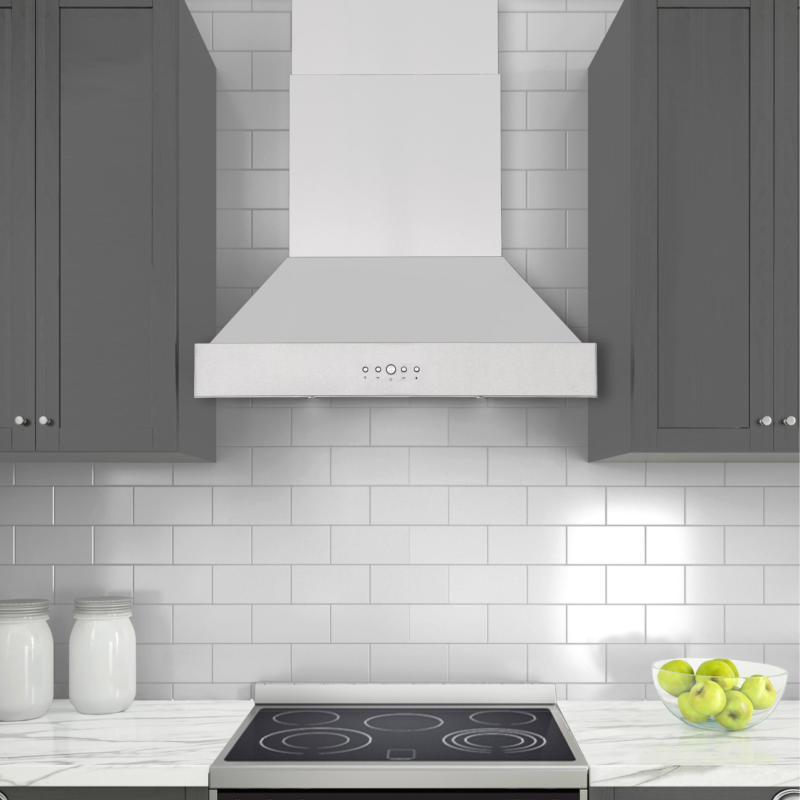 30 in. Pro Series Wall-Mounted Pyramid Range Hood in Stainless Steel