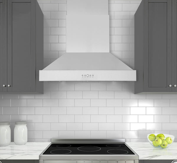36 in. Pro Series Wall-Mounted Pyramid Range Hood in Stainless Steel