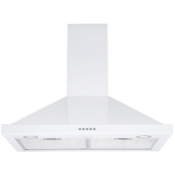 30 in. Convertible Wall-Mounted Pyramid Range Hood in White