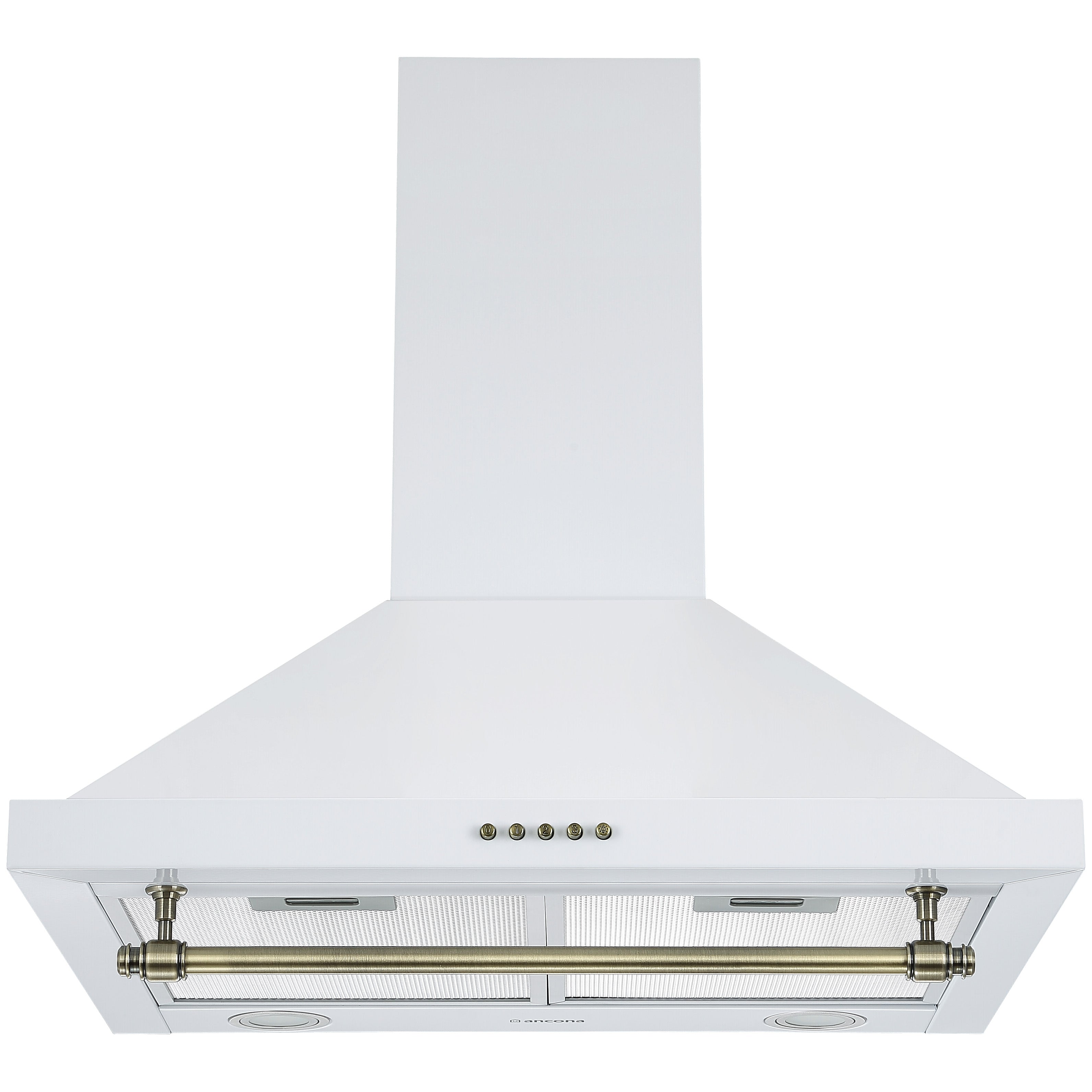 Ancona Vintage Style 24 in. Convertible Wall Pyramid Range Hood in White