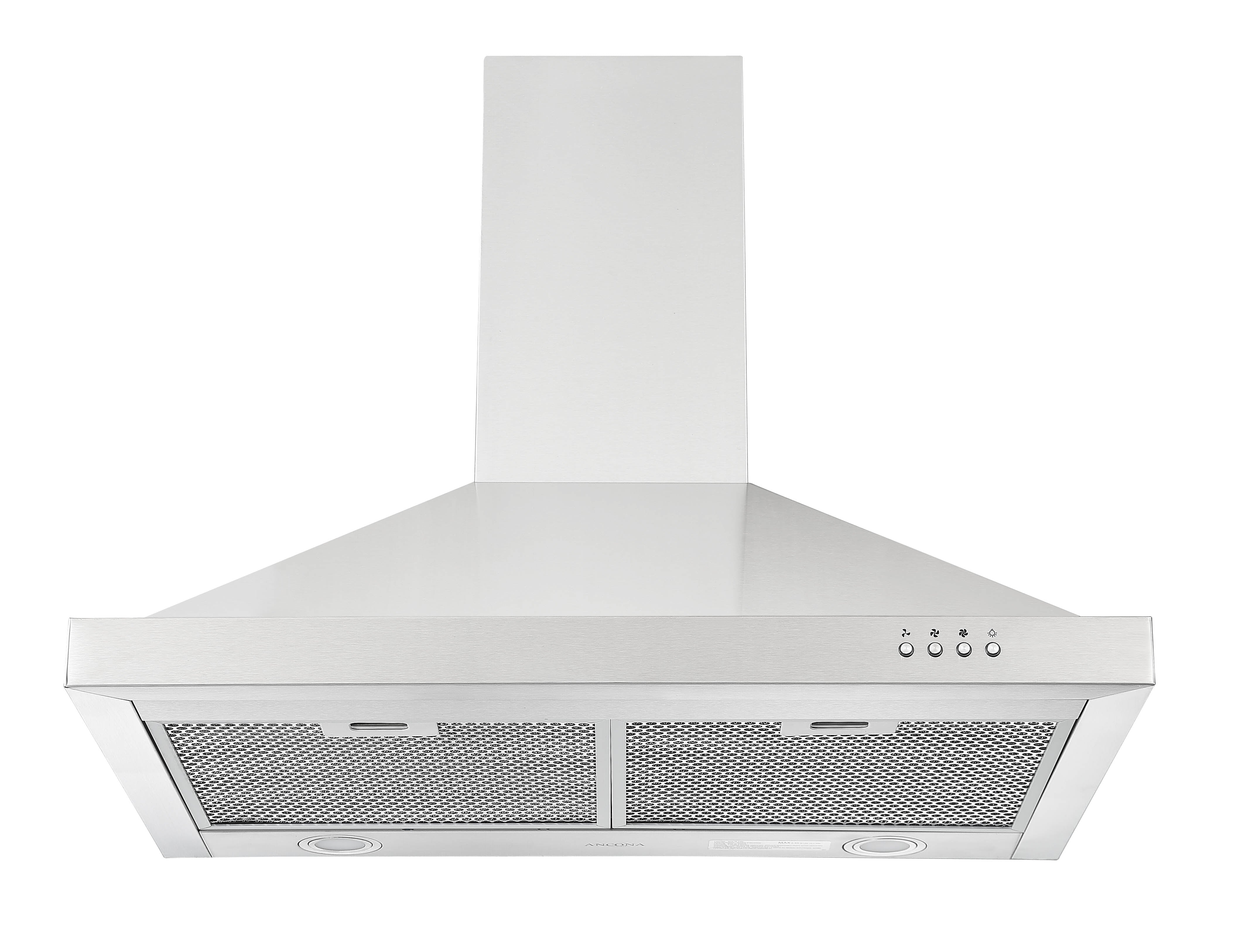 WRRV430 30 in. Rear-Vented Wall Mount Pyramid Range Hood in Stainless Steel