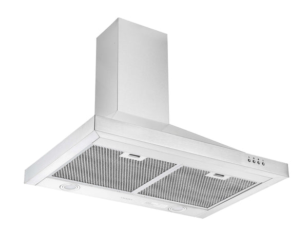 WRRV430 30 in. Rear-Vented Wall Mount Pyramid Range Hood in Stainless Steel